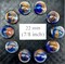 FUNFAIR Red/Blue Cats Eye Iridescent Glass Marbles 22mm (7/8 inch) SHOOTER (Lot of 10)